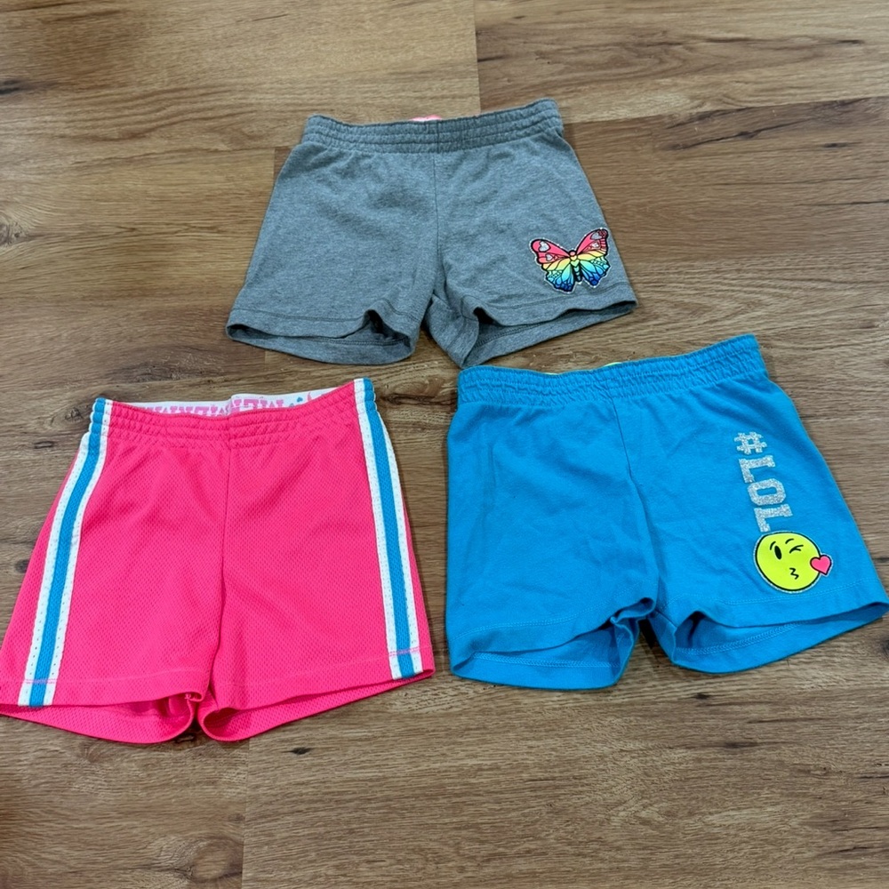 3 pairs of Girls Colorful Shorts Set